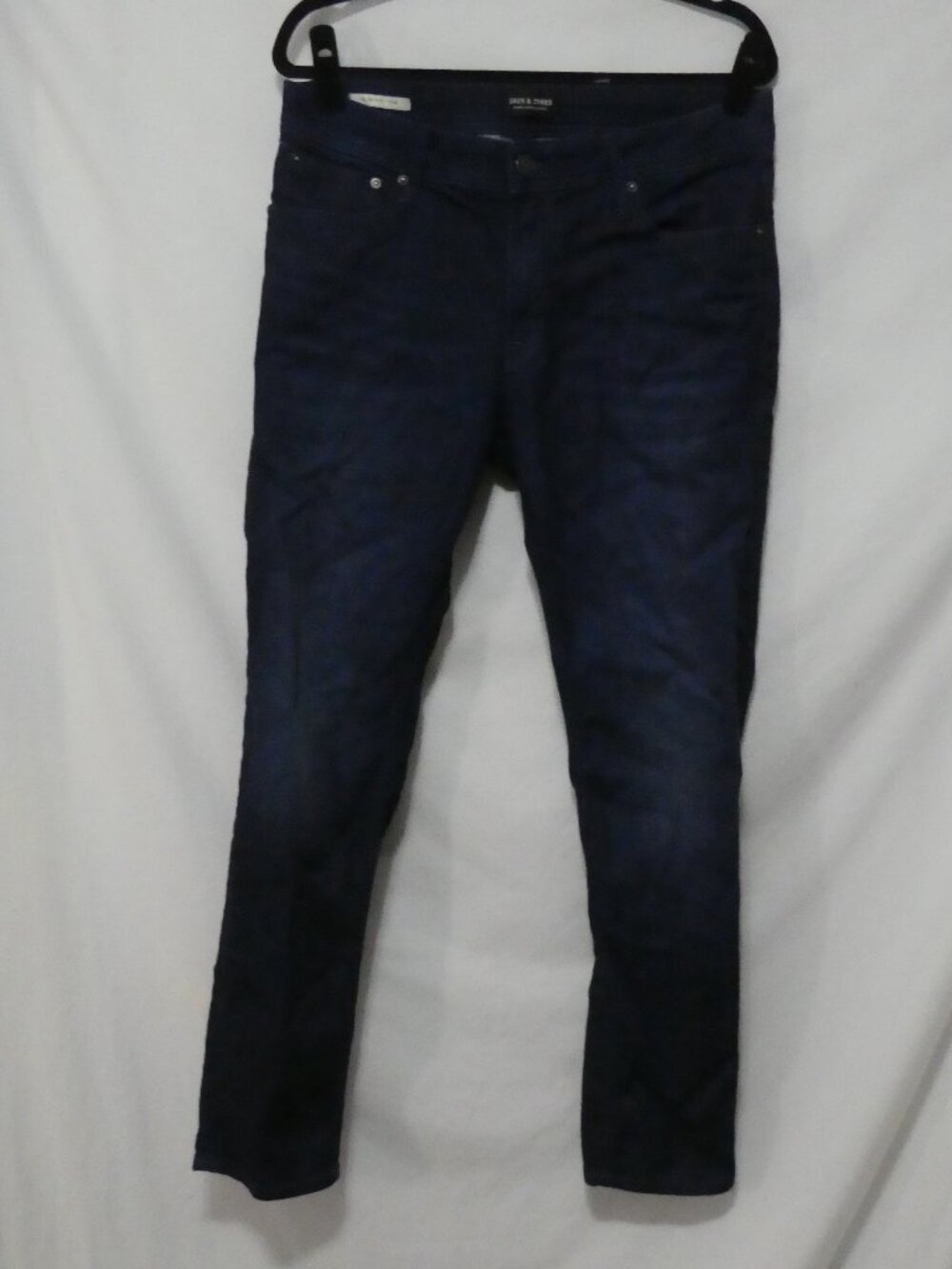 JACK & JONES Slim Fit Men's Slim Fit Dark Wash Denim Jeans - Size 34x32